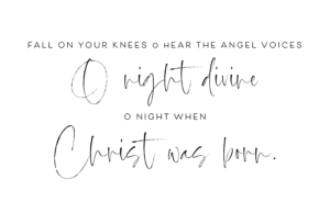 Fall on your knees