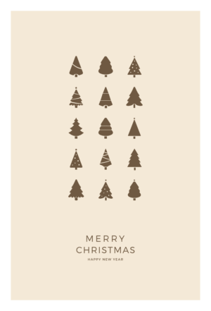 Modern Trees Merry and HNY