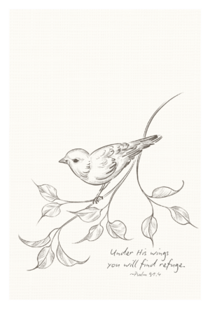 Under His Wings by Minted Prints Studio